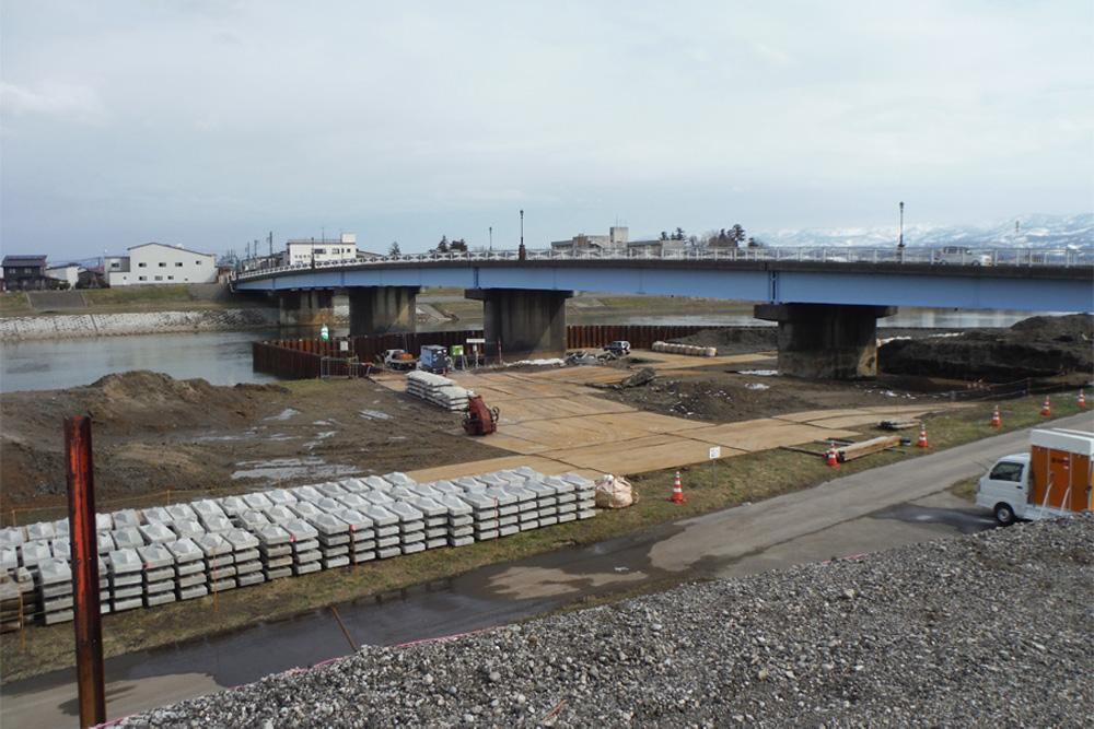 橋梁耐震補強工事（上越市稲田橋）2016年