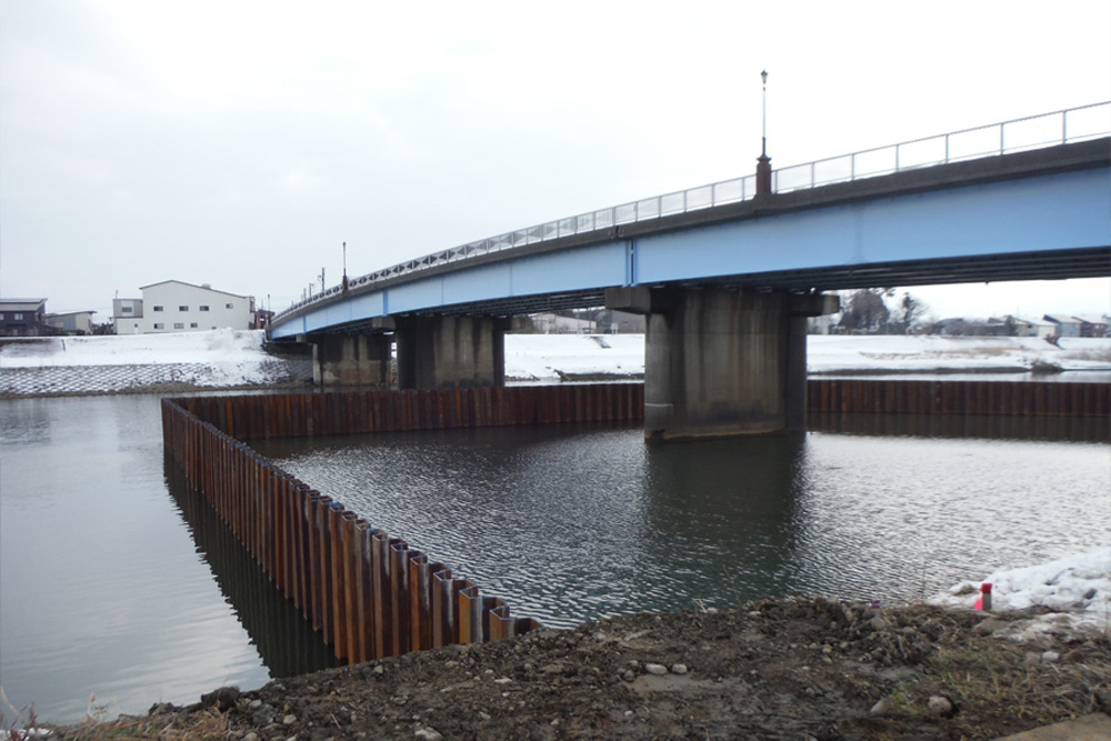 橋梁耐震補強工事（上越市稲田橋）2016年